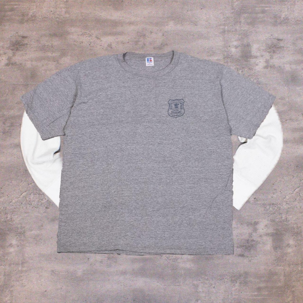 Vintage 90's Russel Athletic Saskatchewan Police  Single Stitch Grey T-Shirt Tee